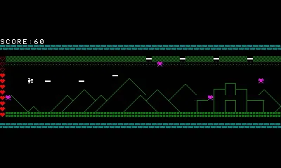 コンソールシューティングのゲーム画面